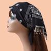Shimmering Fringed Bandanas Scarf for Party Fashionable Cashew Flower Head Scarf for Women Men Club Party Costume Props