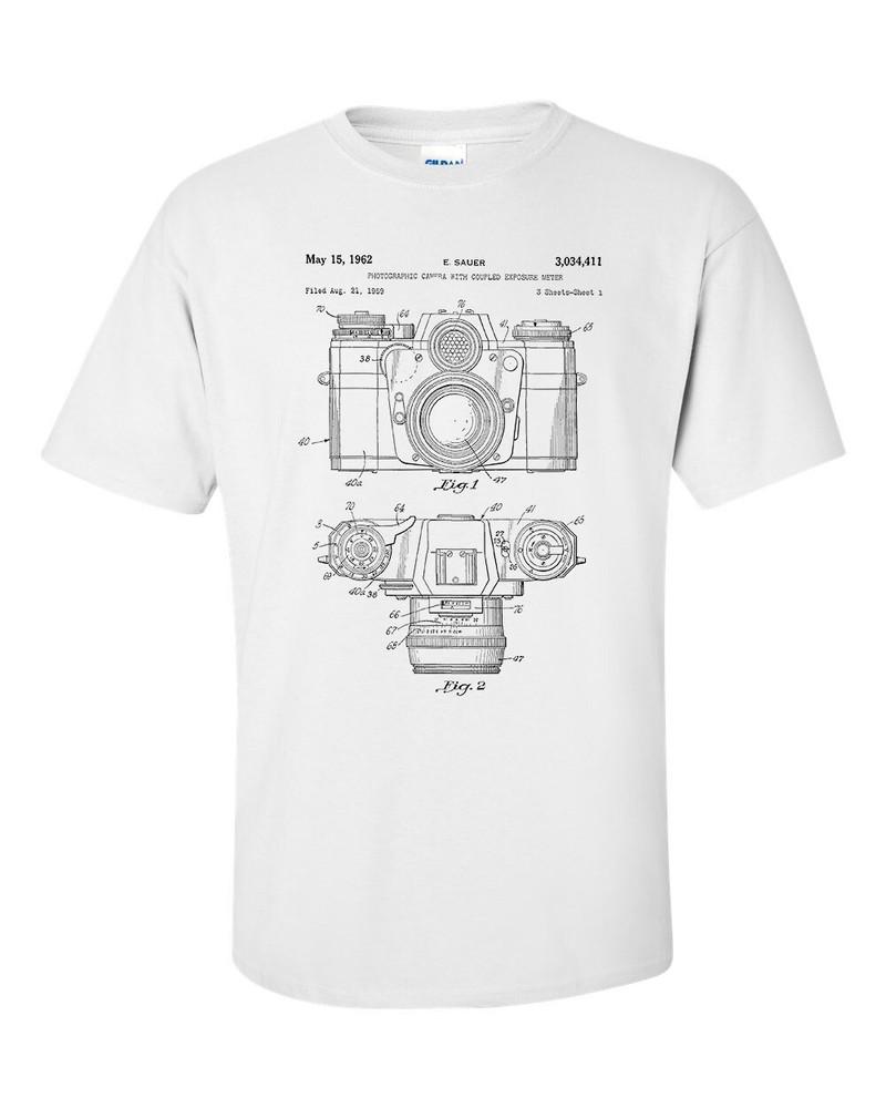 Camera Patent Blueprint Photography TShirt 2XL