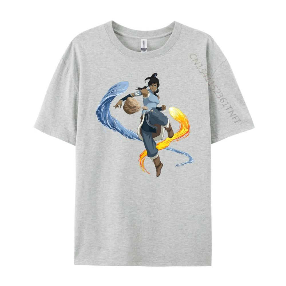 Die Legende von Korra Bändigen Wasser Feuer und Erde Christliches T-Shirt Herren Übergroßes T-Shirt Vegan