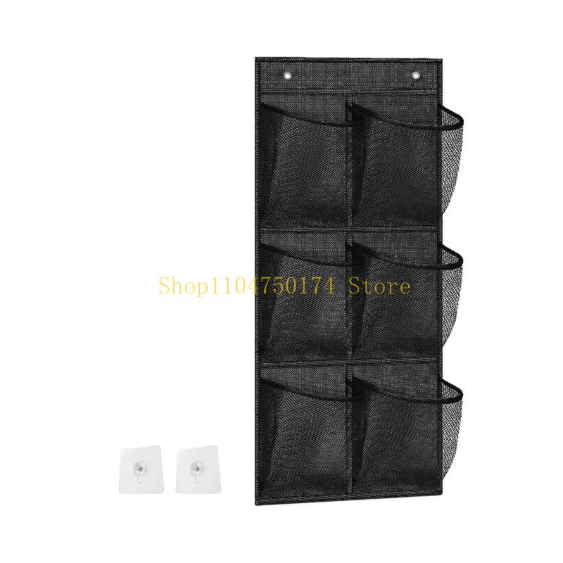 6 Grids Hanging Organizers Bathroom Storage Hanging Organizers With 6 Breathable Pockets For Towels And Toiletries top sale