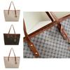 Large Capacity Tote Bag For Women With Pu Material And Checkered Pattern For Daily Use