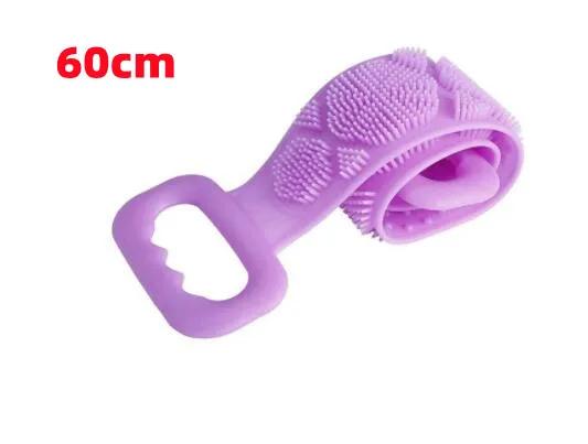 Body Silicone Brush Double Sided Strong Shower Long Strip Back Scrub Towel For Scrub Body Exfoliating Sponge Massage Clean Tools Set