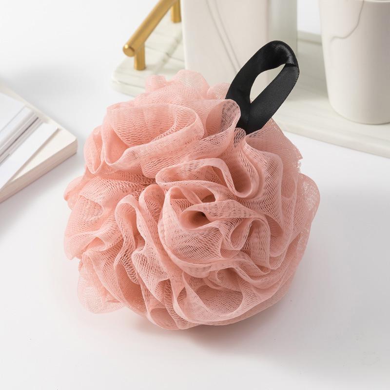 High-Grade Large Bath Sponge with Non-Dispersing Ribbon Design - Super Soft Women's Bathing Shower Ball