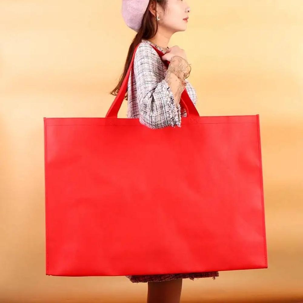 Fashion Extra Large Non-Woven Fabric Bag Thickened 40*60cm Shoulder Bag Large Capacity Eco-Friendly Bag Daily