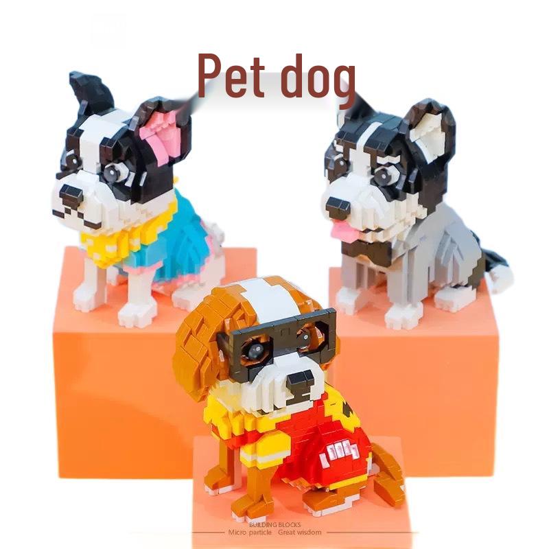 BeleDi Dog Building Blocks Toy: Children's Educational Gift & Cute Dog Model Assembly Set