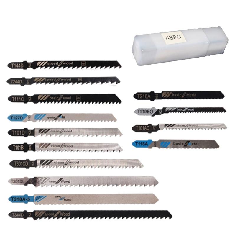 T Shaft Jigsaws Cutter Assorted Set for Cutting Wood, Plastic, Aluminum High Strength Jigsaws Cutter Jigsaws Cutter Set