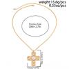 Irregular Beads Cross Pendant Chain Chunky Beads Choker Necklace Clavicle Chain  Women's Jewelry