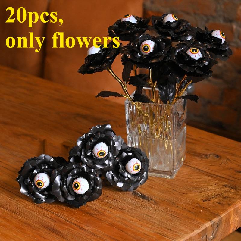 Halloween Decoration Horror Spooky Eyes Artificial Flowers Halloween Pumpkin Flower Bouquet Gifts Eternal Flowers