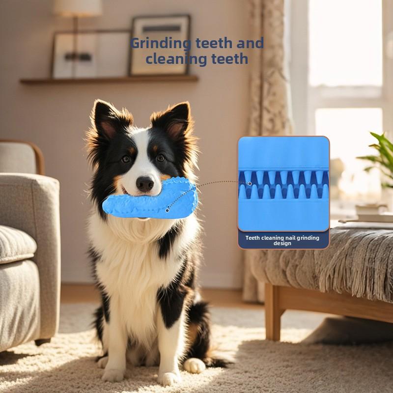 Dog Toy Simulation Teeth Cleaning, Crocodile Head Teeth Grinding, Pet Sound Toy, Large Dog Training Unbreakable Tool