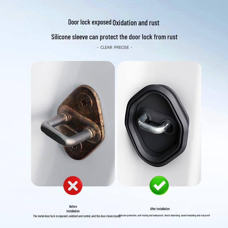 Toyota CHR/Highlander/Camry/Levin Silicone Door Lock Sound Insulation & Shock Absorption Cover