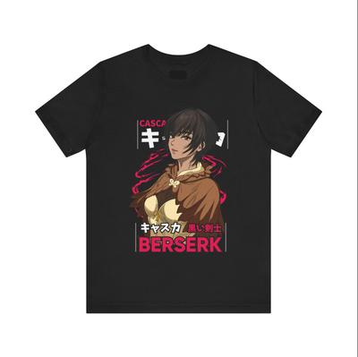Anime Berserk Casca Japanese Graphic Black T-Shirt Size S-5XL