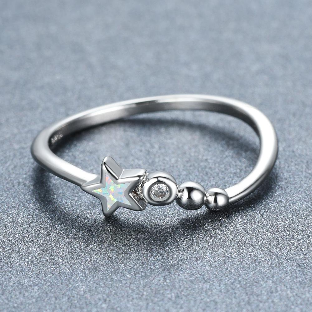 

Sweet Star Opal Ring Personality Simple Small and exquisite jewelry no. 6