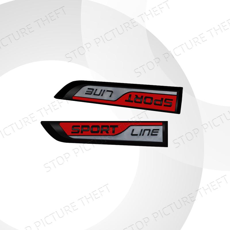 AAABV1 Metal Alloy L&K Logo Car Trunk Fender Sticker Side Emblem Badge For Skoda Sport Line Octavia Kamiq Fabia Yeti Superb Scala VRS