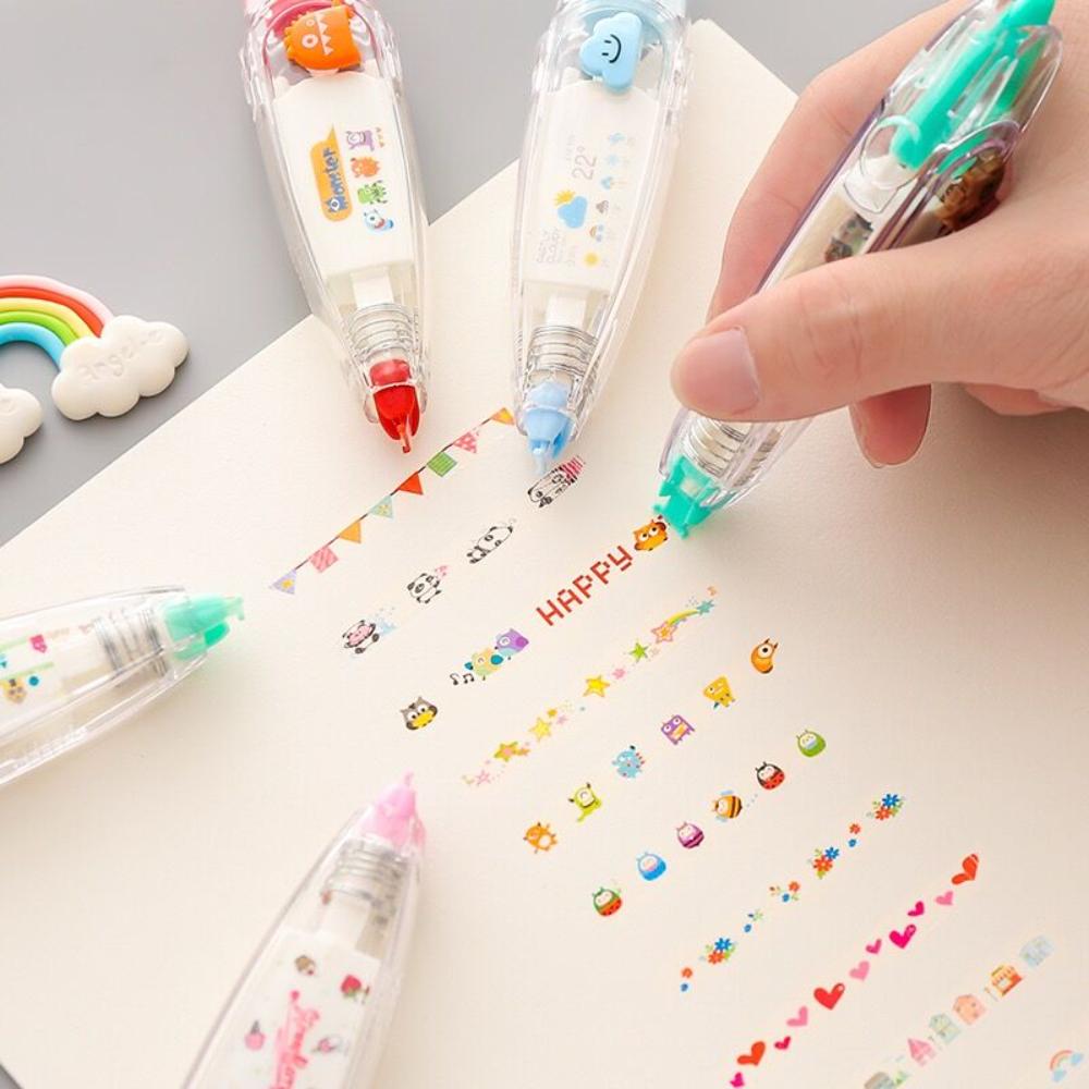 1 Pc Kawaii Animals Mechanical Decorative Correction Tape Corrector Diary Diy Journal Art Supplies Gift Accessories School