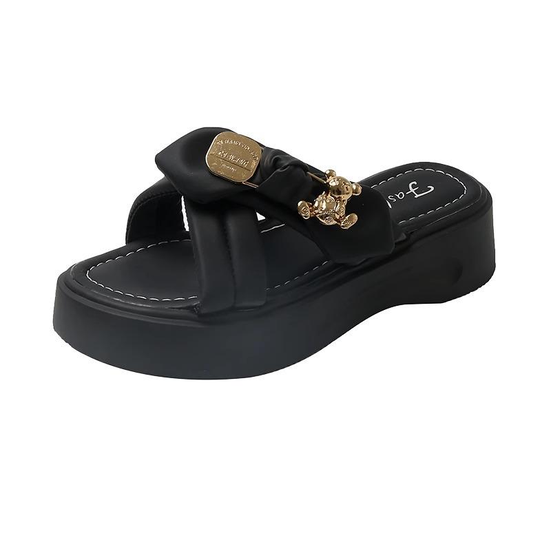 Premium Thick-soled Sandals Women's Summer Outer Wear 2025 New Versatile Skirt Cool Slippers Soft-soled Muffin Half-drag