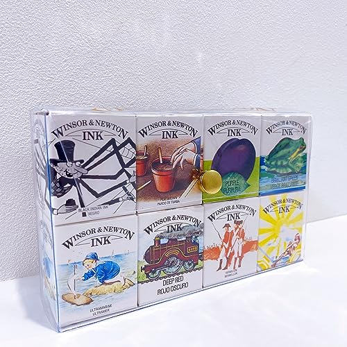 Winsor & Newton Drawing Ink, 14ml, 8-Color Set