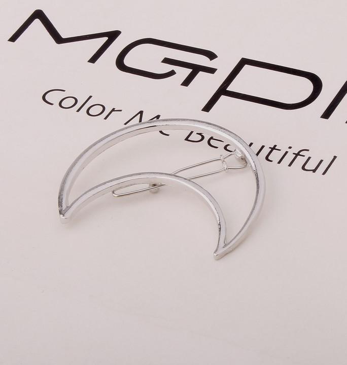 Big Card Exaggerated Girl Triangle Moon Hairpin Clip Hair Accessories Jewelry Hair Clips Geometric Shape Side Clip Headwear