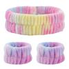 Women Girls Wash Face Spa Makeup Headbands Soft Coral Fleece Absorbent Headband Waterproof Wrist Band Elastic Hair Bands