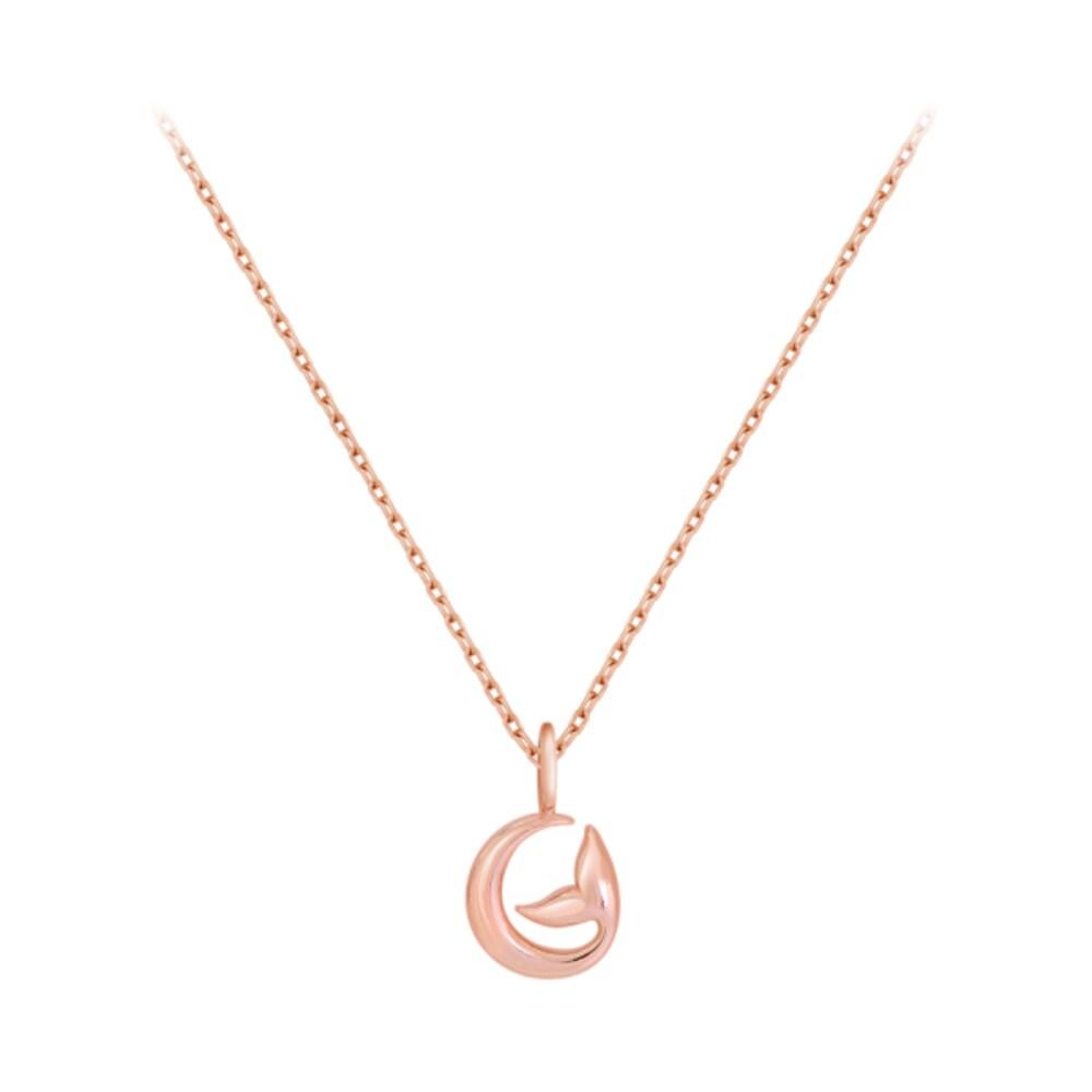 [Handmade/92.5 Silver/Whale Tail] You Are My Lucky Silver Necklace