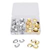 80PCS Gold and Silver Fishing Spoon Rigs with Box Fishing Spinner Blades  Fishing Lure Accessories