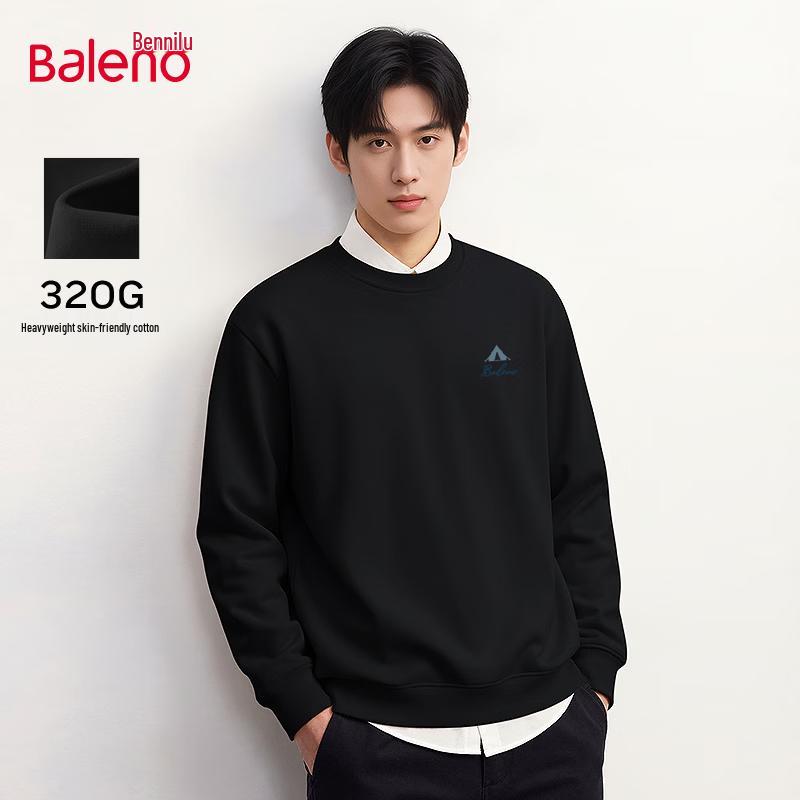 Baleno Men's Heavyweight Loose Fit Round Neck Sweatshirt
