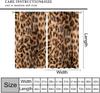 Leopard Print Curtains Rustic Safari Theme 3D wild Animal Fur Skin Brown Farm Window Treatments for Kids Living Room Bedroom