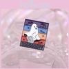 Creative Whimsical Halloween Ghost Brooch Pin Charming Metal Badge For Festive Wear