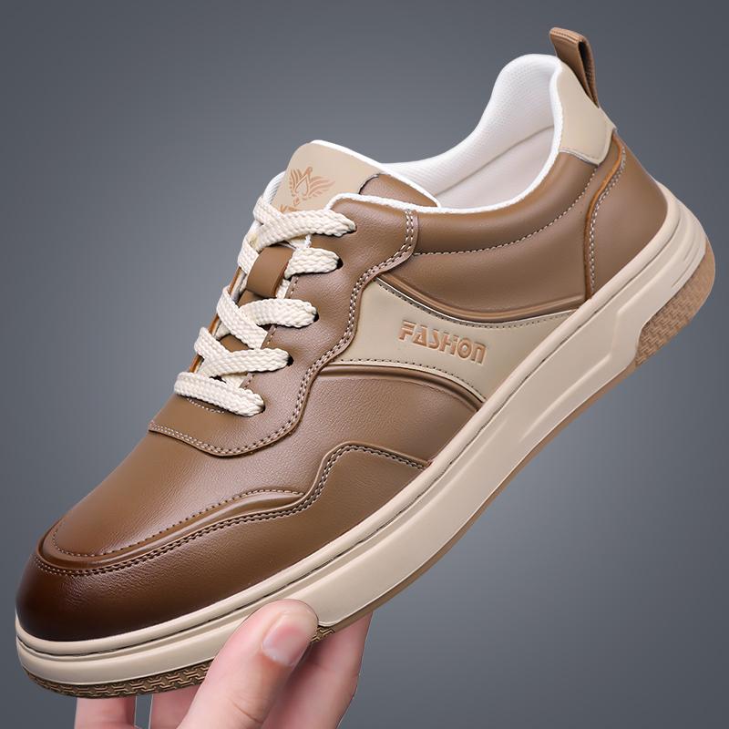 Leather Mens Sneakers Comfortable Skateboard Footwear Classic Casual Shoes Outdoor Walking Shoes Leisure Tenis Masculino