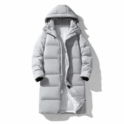 New National Standard 90% White Duck Down Long Knee Down Jacket Men's High-end Winter Cold Couple Coat