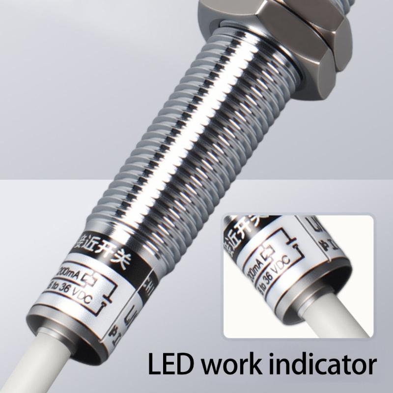 Convenient M12Inductive Sensors NPN NO 5mm Detection High Sensitivity Easy Installion Designs for Automation Systems