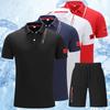 Op maat gemaakt Chinese Team Sportkleding: Sneldrogende Polo met Kraag en Short Set voor Studententraining, Kampsport en Basketbalcoaching.