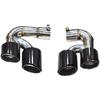 Compatible with 19-21 BMW X5 Black Quad Exhaust Carbon Fiber Tailpipe Trim