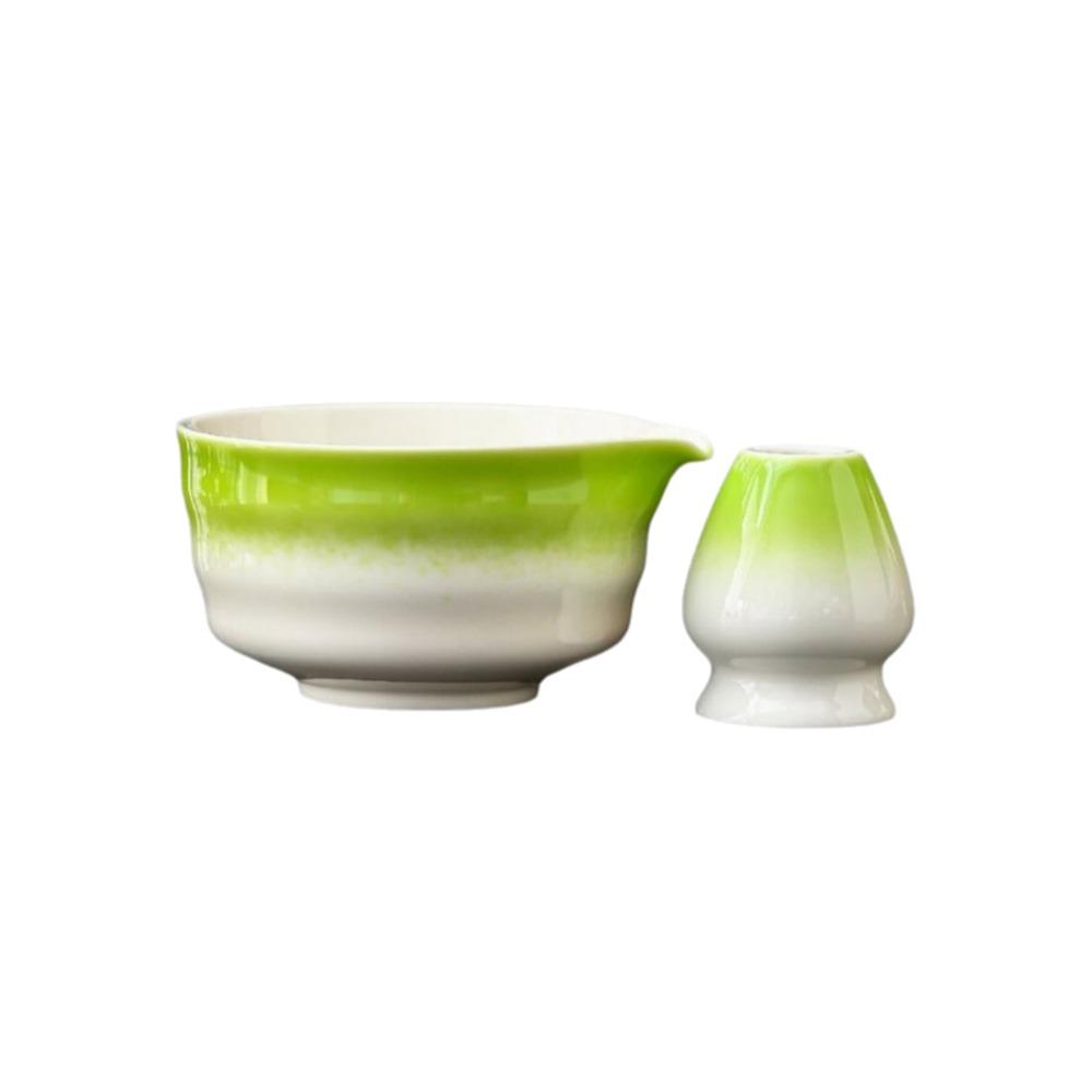 2Pcs Pouring Spout Matcha Bowl Set Reusable Matcha Tea Set Ceramic Matcha Tool Tea Ceremony Style 3