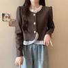 Spring and Autumn Women's Temperament Pure Color Ruffle Splicing Long Sleeve Jacket