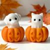 Easy Releases Silicone Mould for Halloweens Candle Pumpkin Specters Designs Crafting Supplies