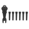 6PCS Ebony Guitar Bridge Pins Abalone Dot Inlay Bridge Pin Pegs  Acoustic Guitar