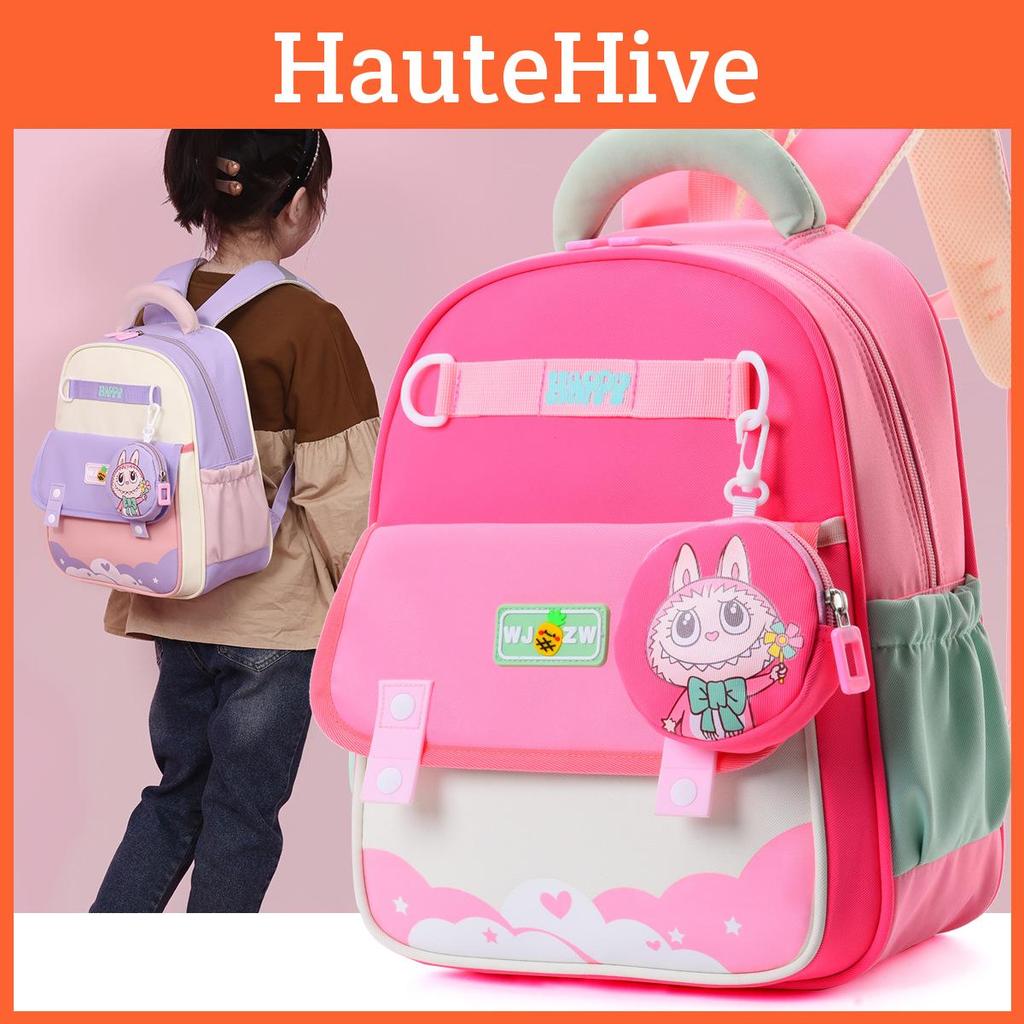 Spliced Printed Color Children Backpack Casual Outdoor Schoolbag Trendy