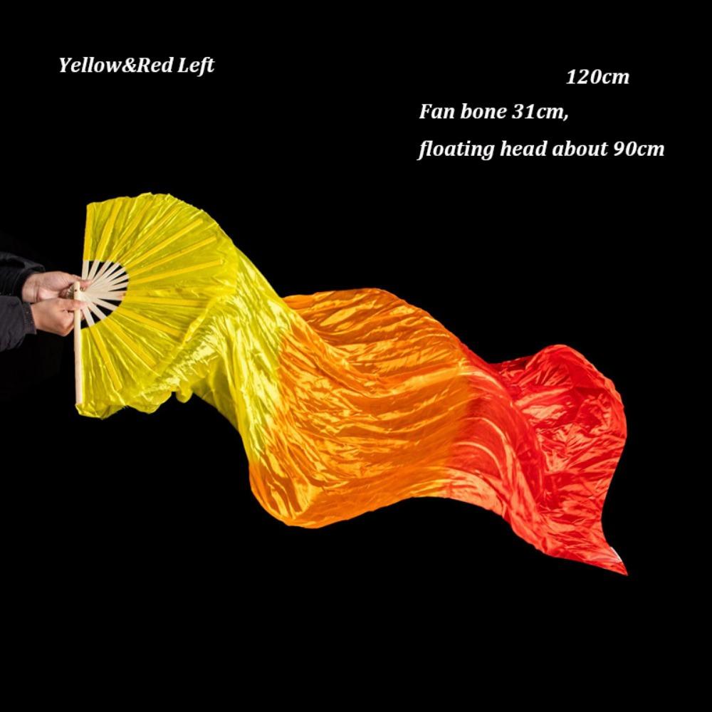 Gradient Color Belly Dancing Fan 120/150/180cm Length Dance Accessories Long Imitation Fan Multicolors Square Dancing