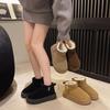 Winter new short snow boots women's platform short boots women's velvet thermal cotton boots