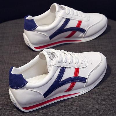 Commercio estero scarpe bianche all'ingrosso 2025 nuove scarpe con punta rotonda abbinamento di colori suola piatta scarpe da studente sportive e per il tempo libero scarpe da donna Forrest Gump