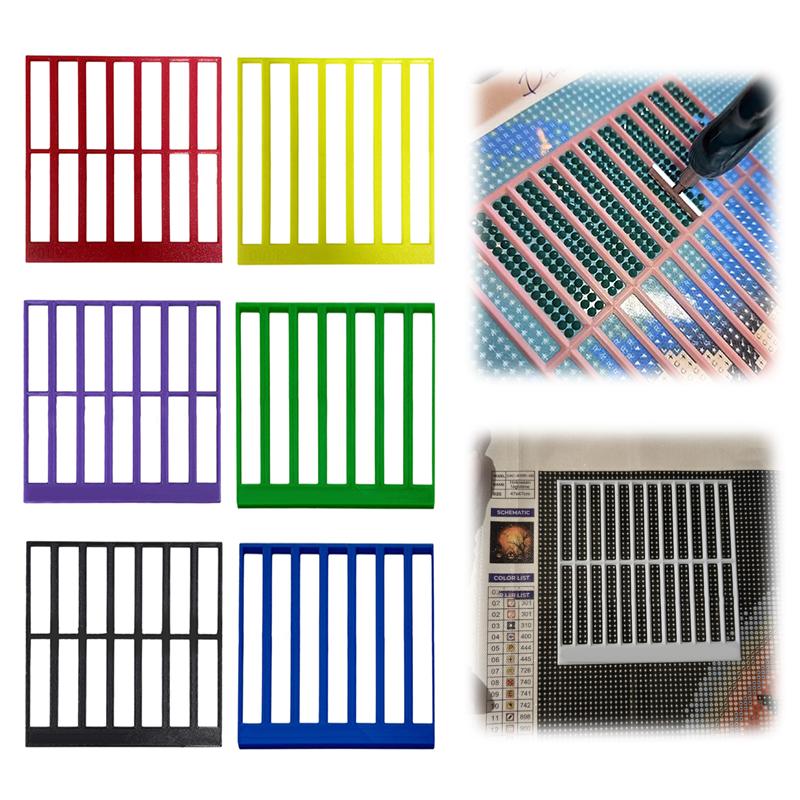 Rigla Pentru Artă Diamant 3D Imprimată Kit de Ghidare pentru Pictură Diamant DIY Instrument de Aliniere Diamant Distribuie Uniform Texturat Anti-Alunecare