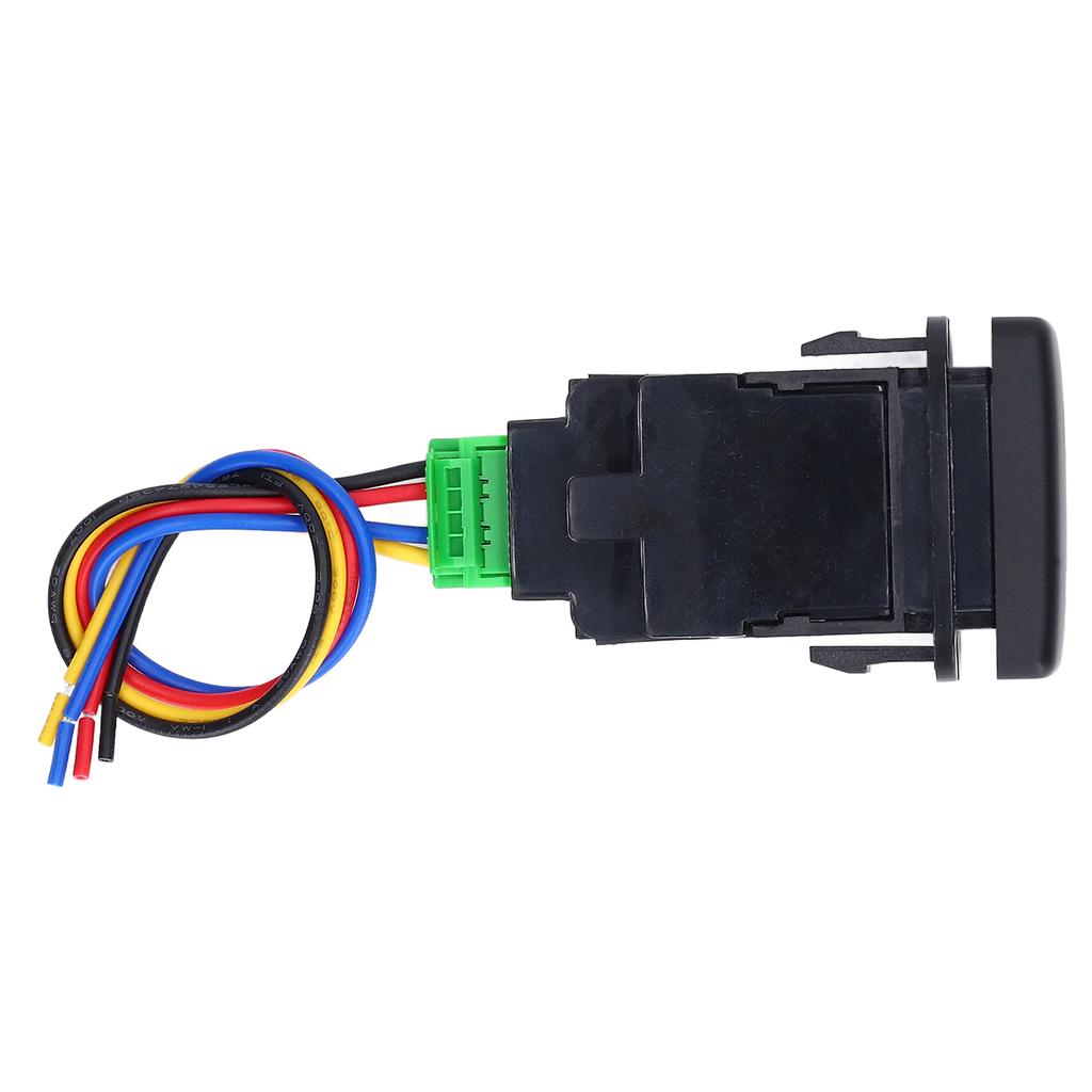 Automobile Lamp Switch 3A 12V 20m Ohm  Ground Resistance 8000 Times Heat Resistance ABS Waterproof Switch with Wire