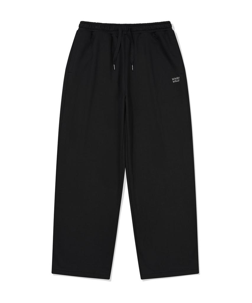 WACKY WILLY Signature Wide Sweatpants Black