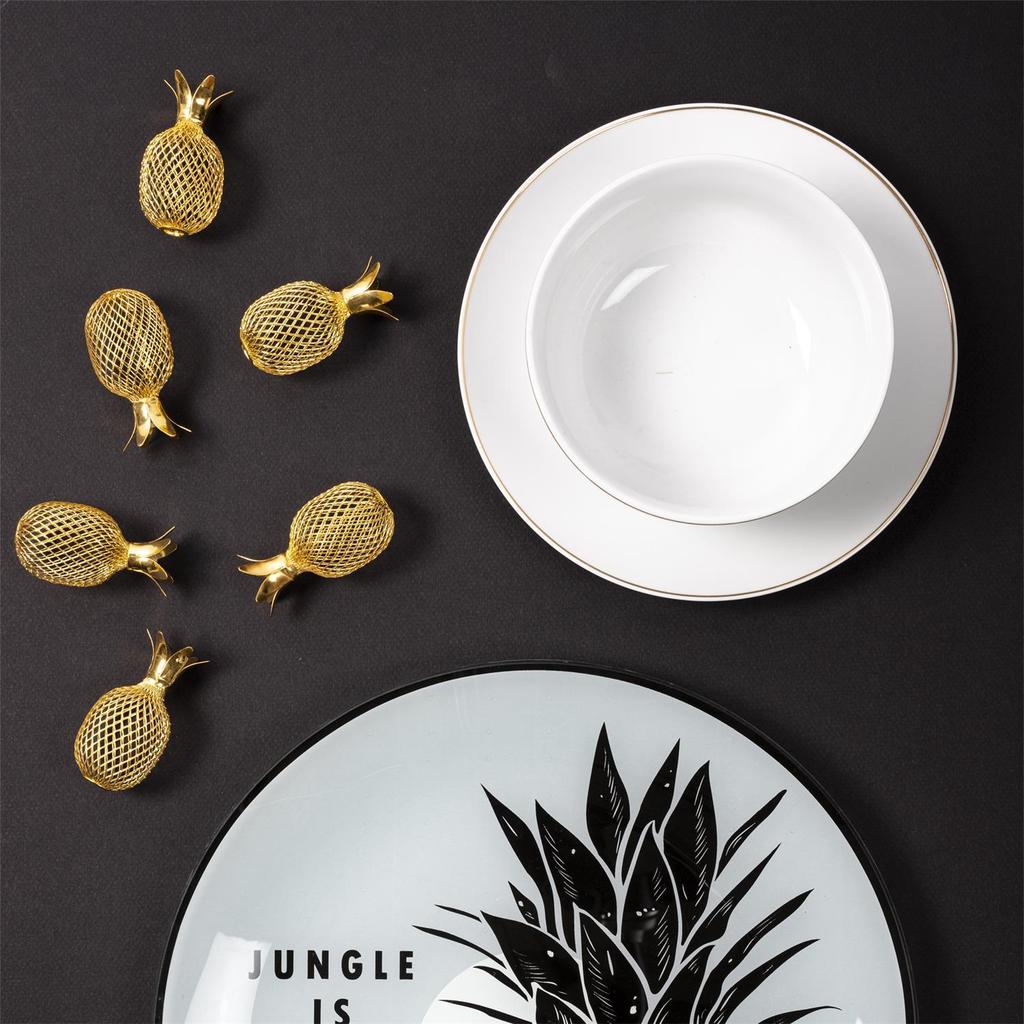 Perlweiß Gold Suppenschale 500 ml WEISS