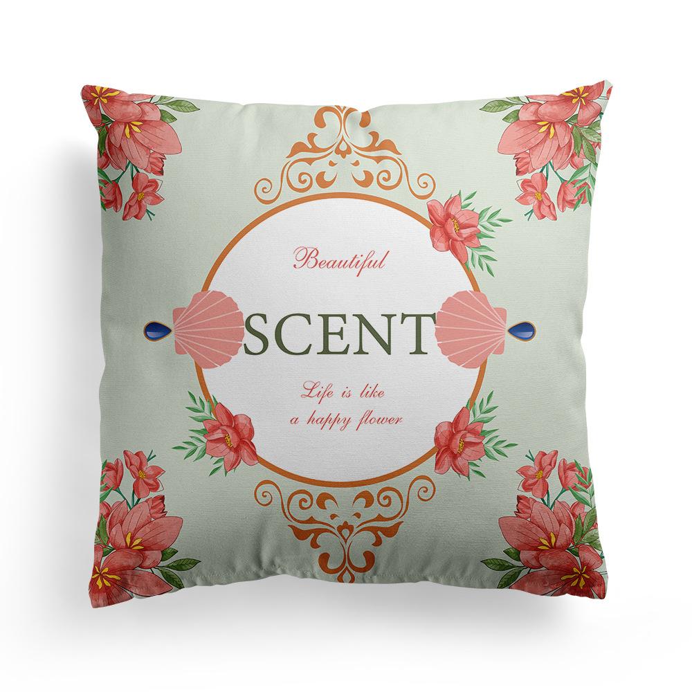 European-style Flower Pillowcase, Retro American Rose Flower Printed Pillow and Cushion Cover