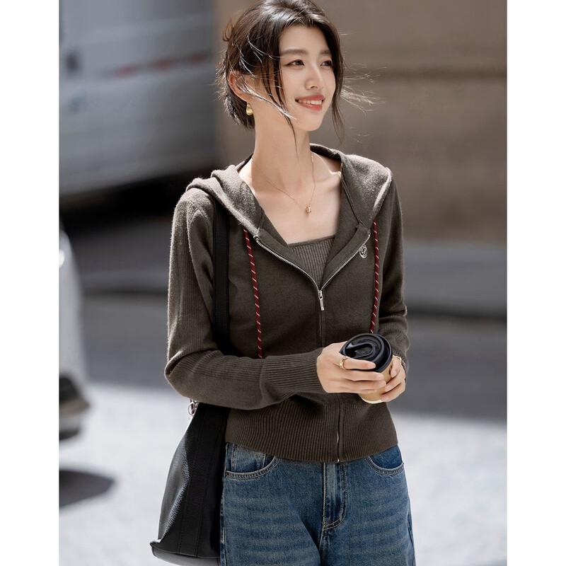 Demana Women's Hooded Embroidered Knit Sweater