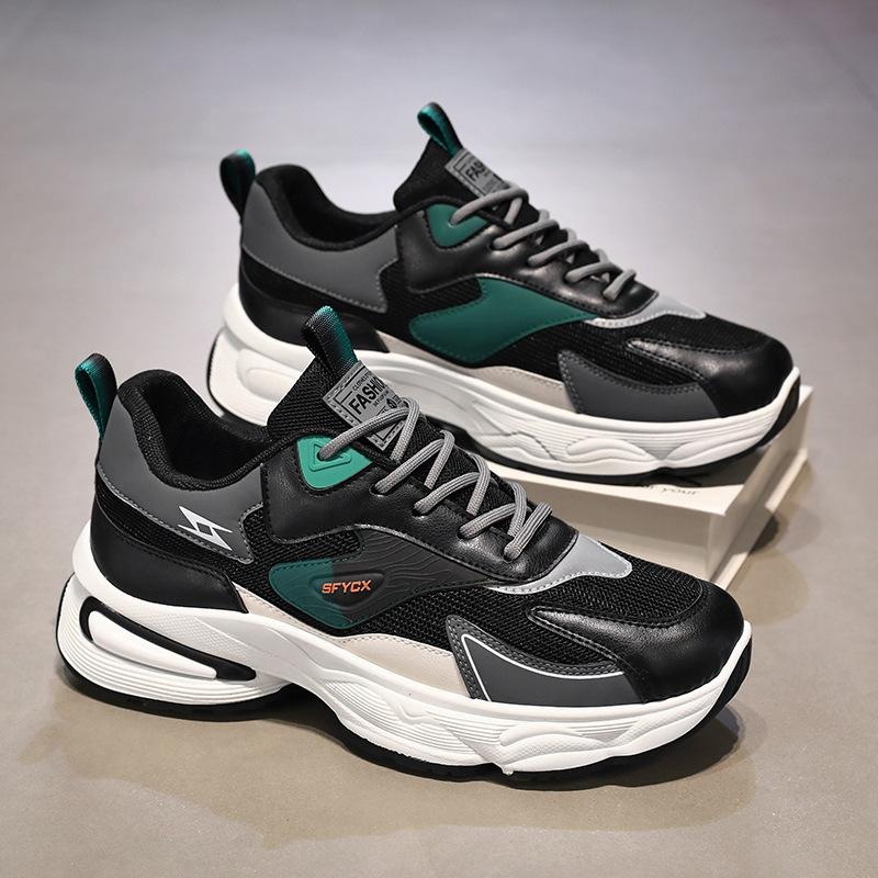 Summer Men's Shoes New Breathable Mesh Sports Shoes Men's Trend Versatile Platform Casual Shoes Trendy Shoes
