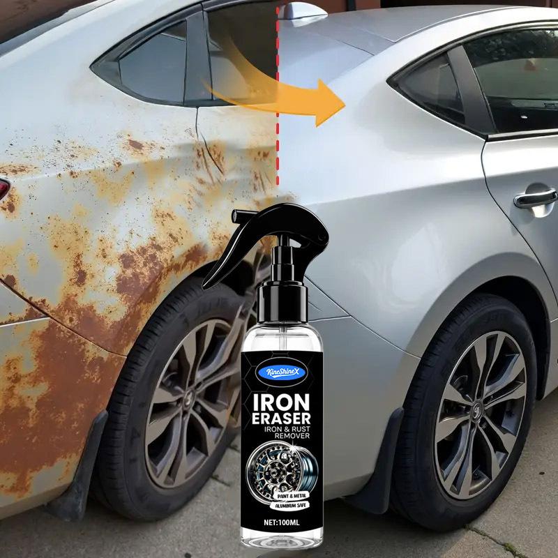 Car Wheel Hub Rust Remover Spray - Powerful Metal Rust Cleaner & Anti-Rust Coating for Auto Parts, Dissolves Stubborn Iron Deposits, Restores Shine