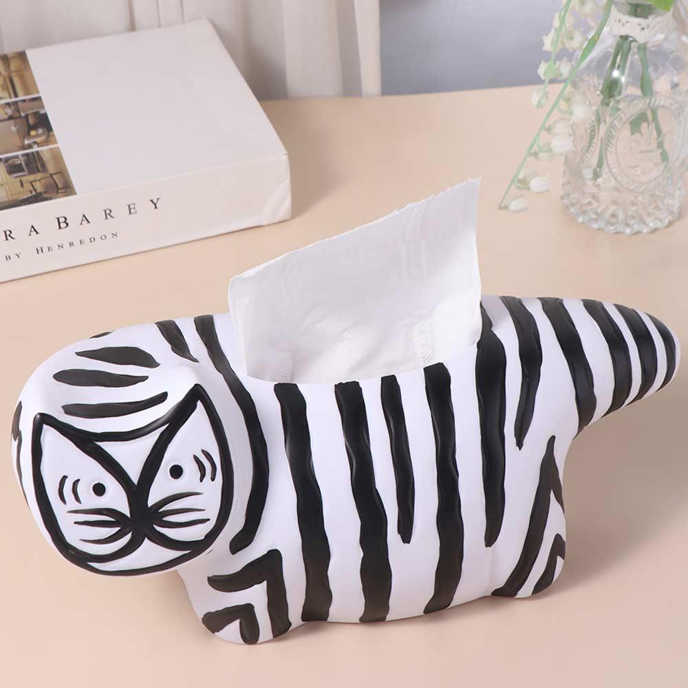 Modern Cat Ornament Cartoon Paper Box Desktop Decoration Tissue Box Living Room
