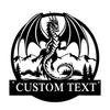 Customized Dragon Metal Wall Sign Mesmerizing Art Premium Decor Ideal Name Signs for Dragon Lover